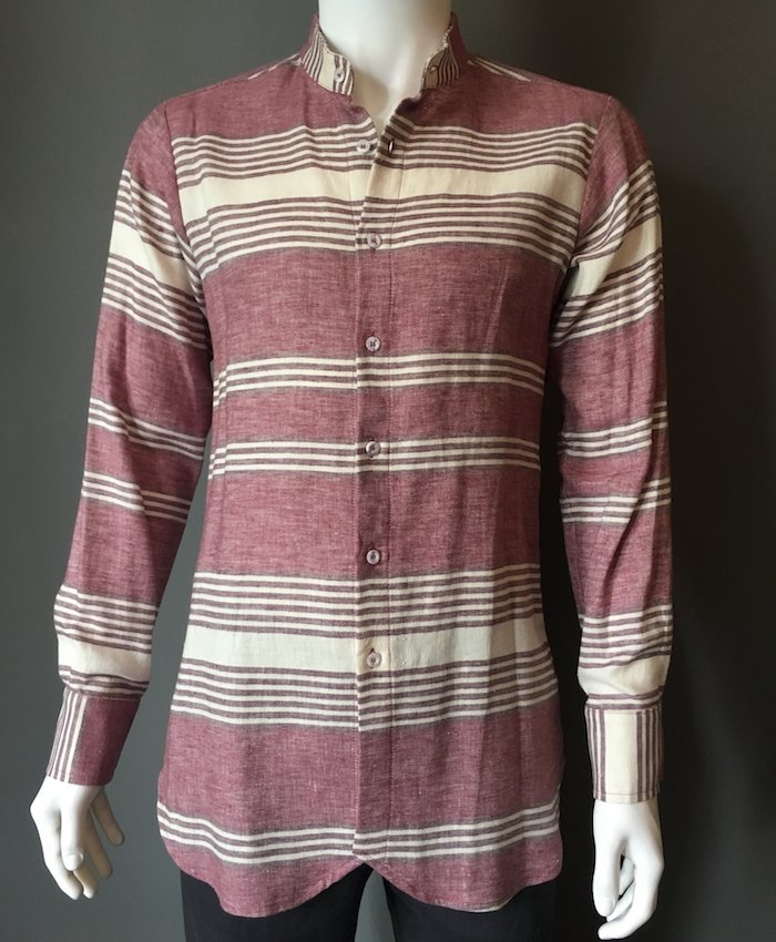 Collarless Classic Cut Shirt - bustleclothing.shop