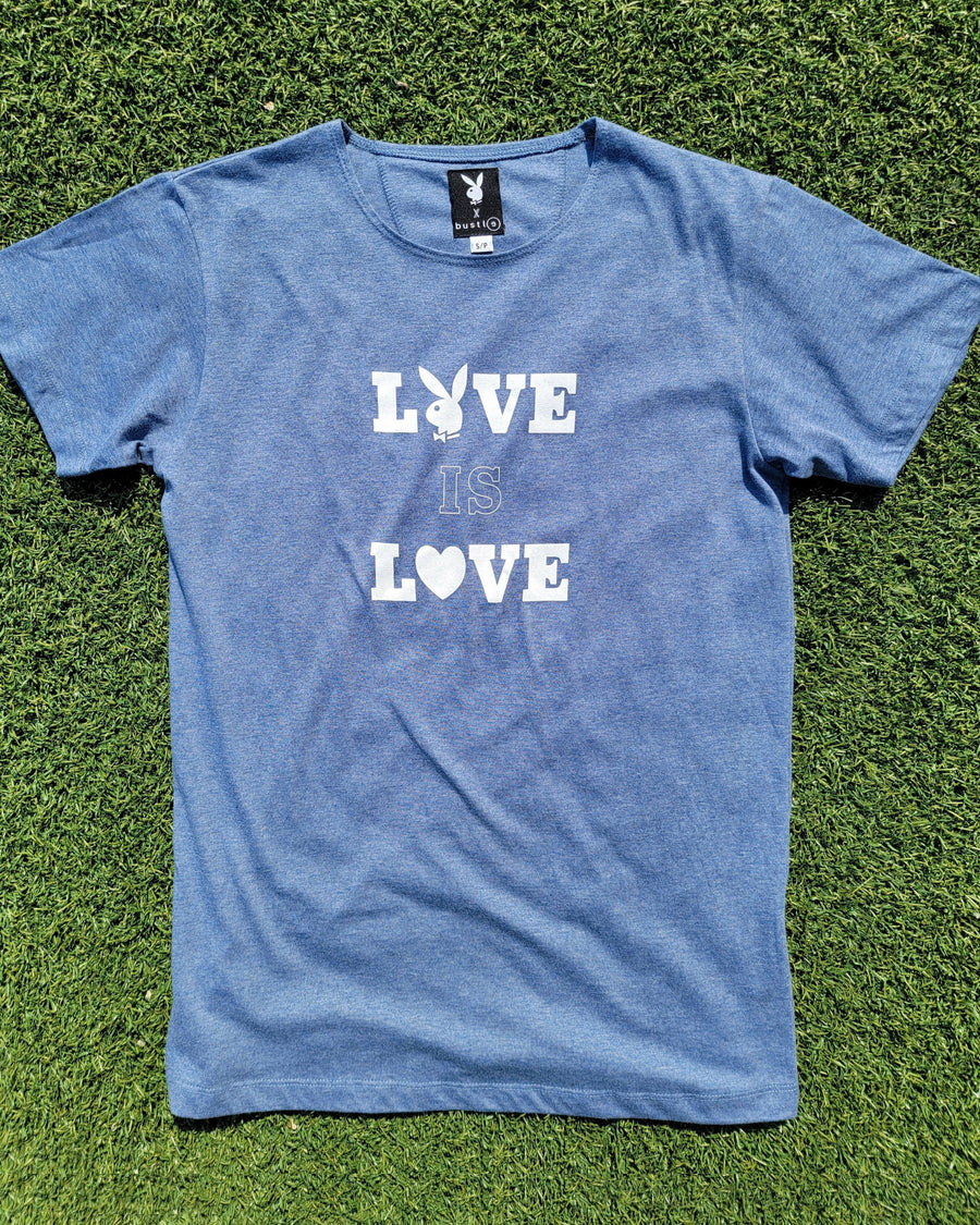 "Love Is Love" Tee - Heather Blue - bustleclothing.shop