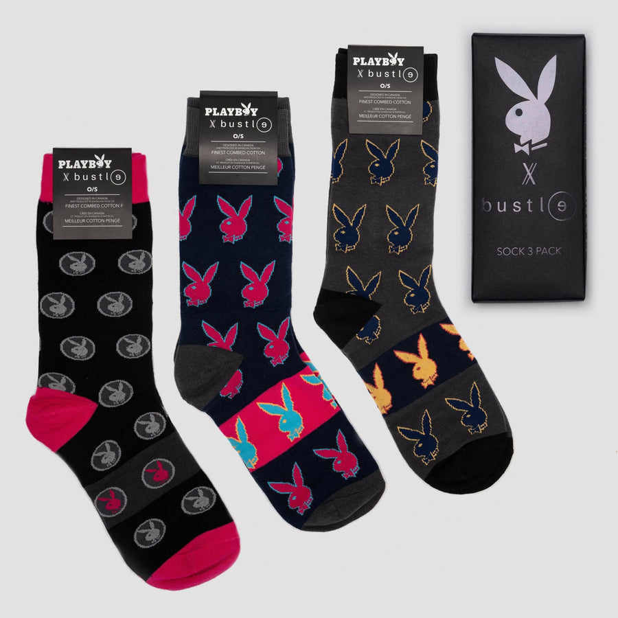 Playboy x Bustle | Accessories | Socks 3 Pack Box | Set 2 - bustleclothing.shop