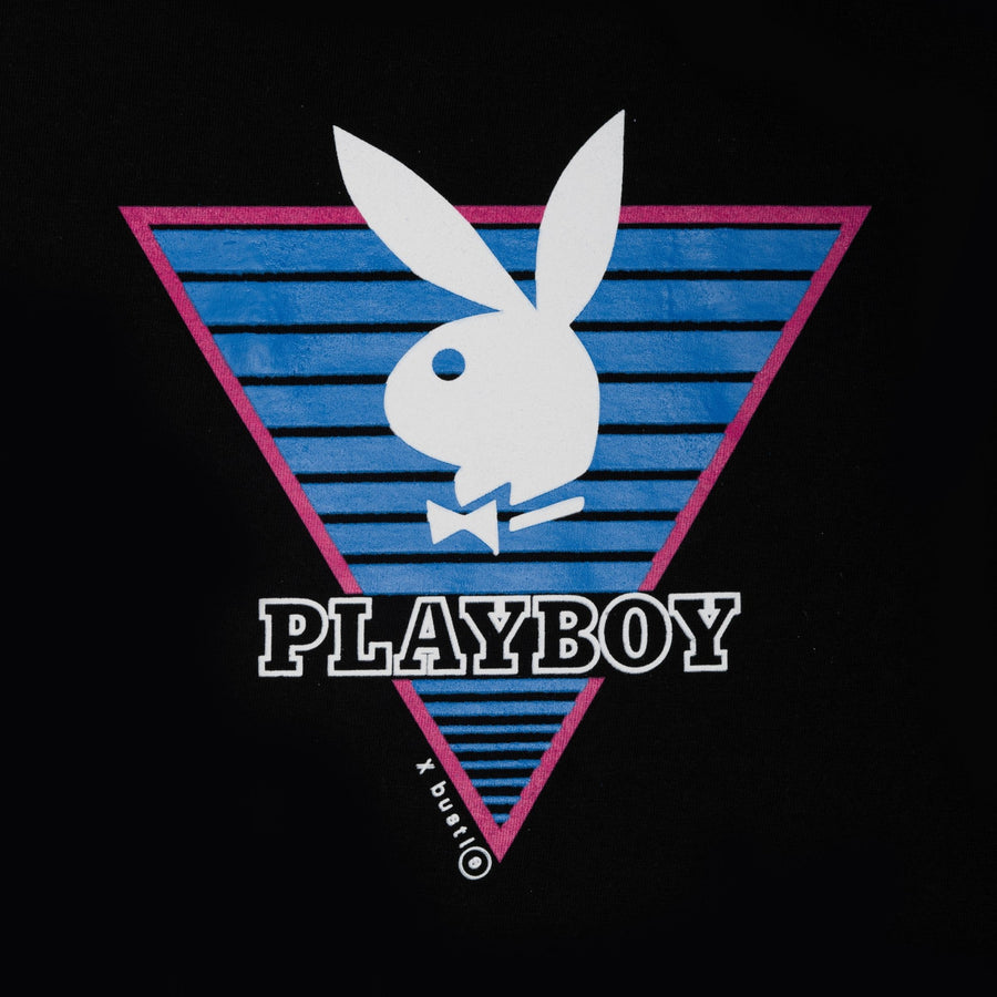 Playboy x Bustle | Heritage | Vintage Inspired T-Shirt | Black w/ Triangle Graphic - bustleclothing.shop