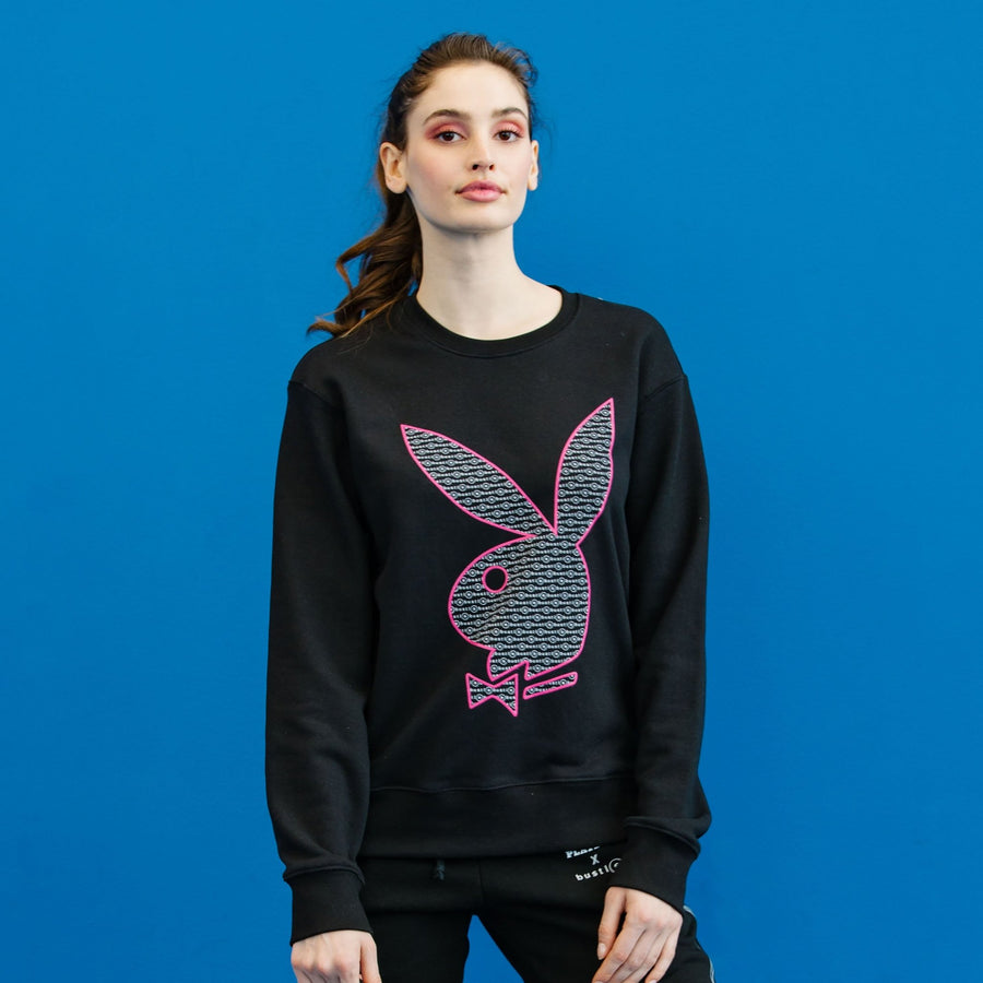 Stencil Crewneck: Chic Playboy x Revolve Bunny Design